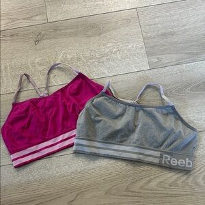 Reebok Fuchsia and Gray Sports Bra Duo